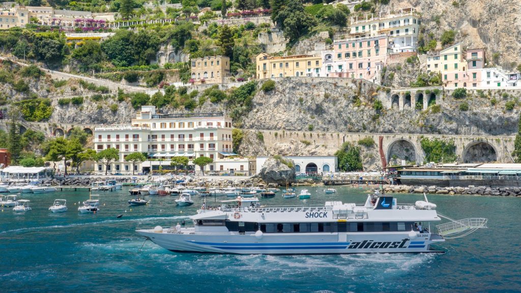 Amalfi coast from sea